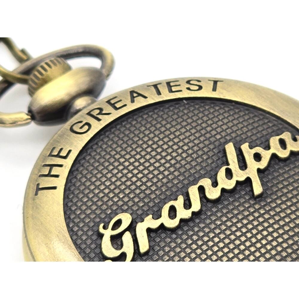 Greatest Grandpa Pocket Watch - Classic Vintage Look, Gift for Pops Papa Gramps - Picture 8 of 12